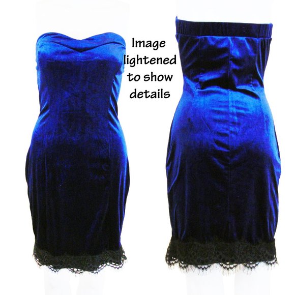 Another Story Strapless Navy Blue Dress (NWOT) - Picture 2 of 2